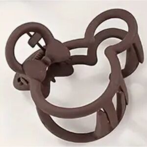 Mickey Mouse Shape Hair Claw Clip, 1 pc., NEW, BROWN, Small Clip